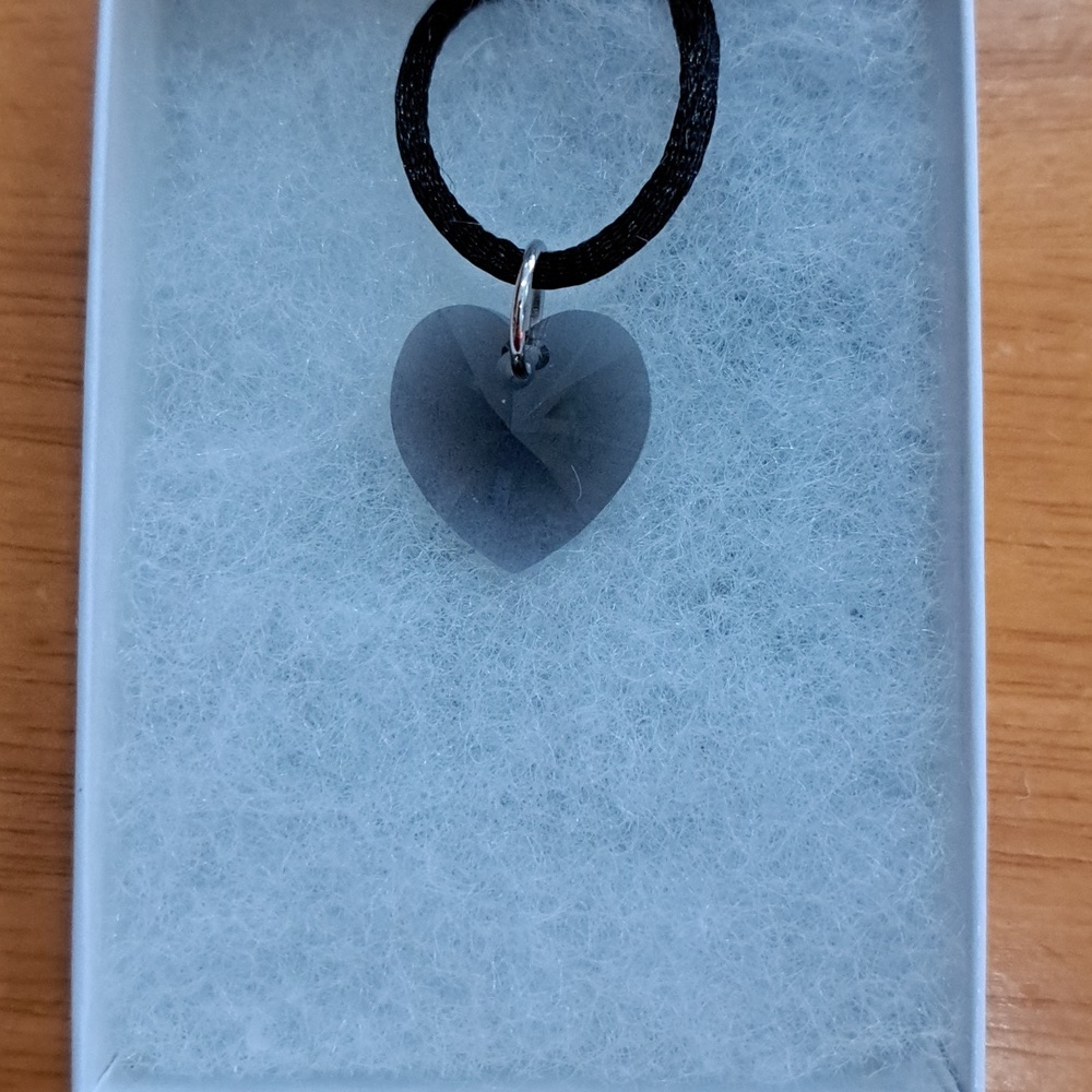 Shadow Breeze Crystal Heart Necklace